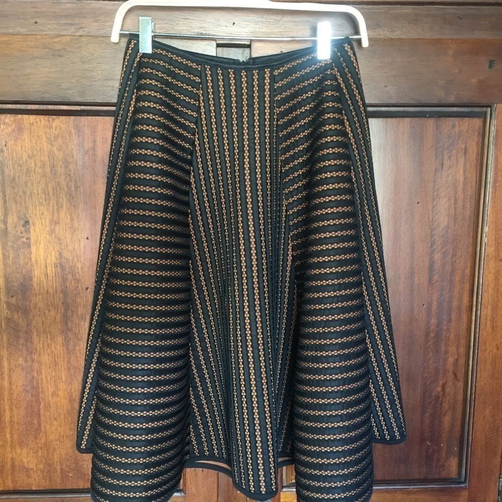 H&M Black Circle Midi Skirt